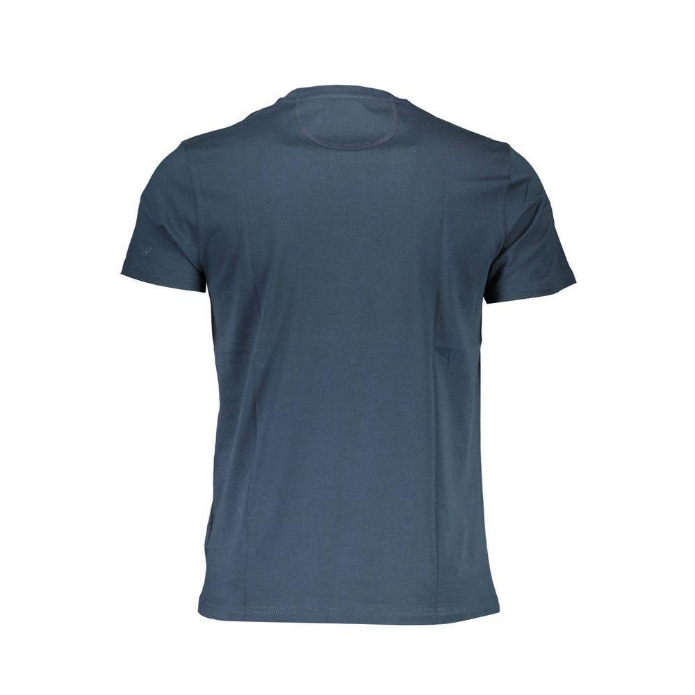 La Martina Blue Cotton Men T-Shirt LA-37745-XL