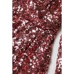 Dolce & Gabbana Pink Sequin Statement Nylon Midi V-Neck Dress DR81733-40