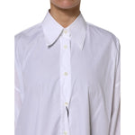 Dolce & Gabbana White Cotton Collared Shirt Long Sleeve Top TSH906745-36