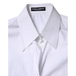 Dolce & Gabbana White Cotton Collared Shirt Long Sleeve Top TSH906745-36