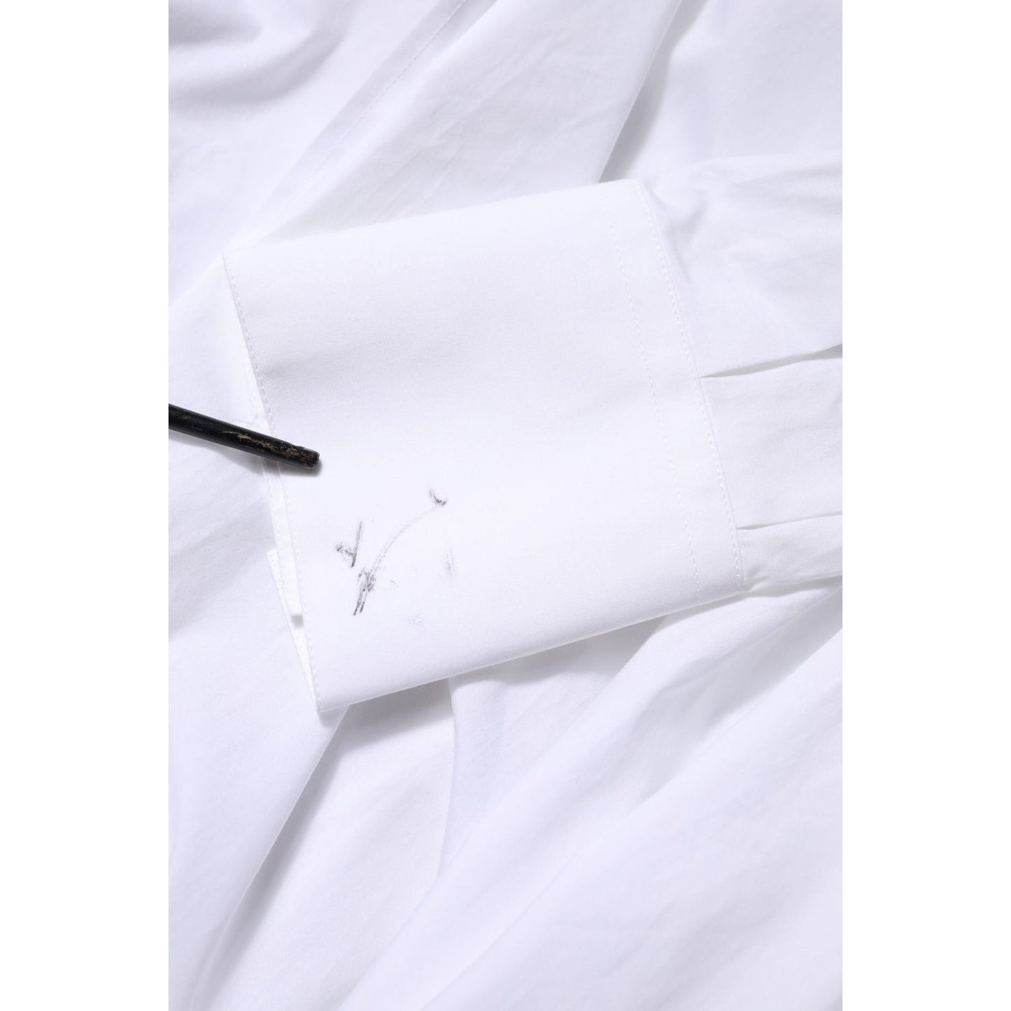 Dolce & Gabbana White Cotton Collared Shirt Long Sleeve Top TSH906745-36