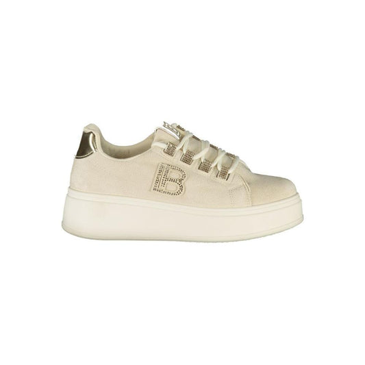 Laura Biagiotti Beige Polyester Women Sneaker LA-36476-EU41/US11
