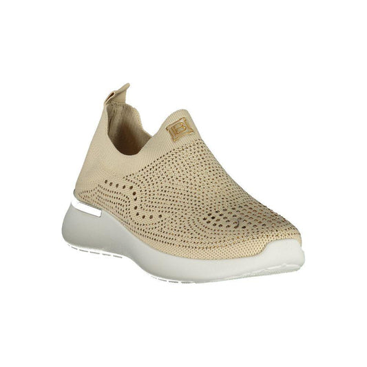 Laura Biagiotti Beige Polyester Women Sneaker LA-36505-EU36/US6