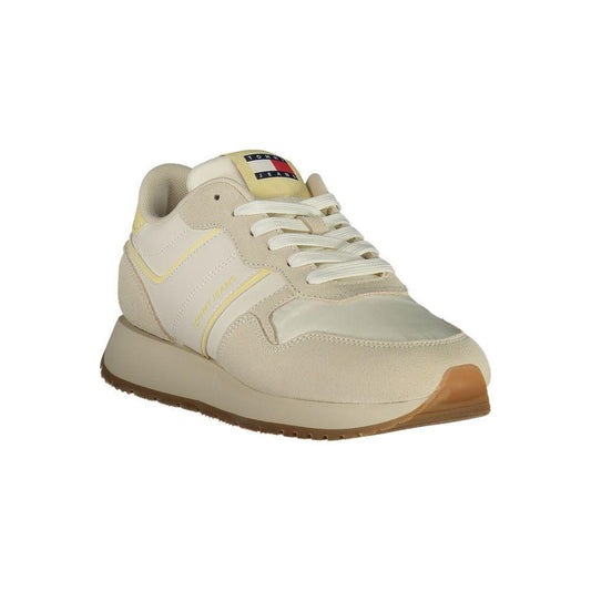 Tommy Hilfiger Beige Leather Women Sneaker TO-36762-EU36/US6