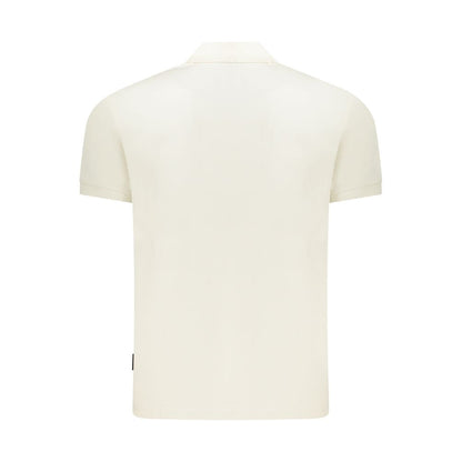 Napapijri White Cotton Men Polo Shirt
