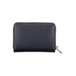 Tommy Hilfiger Sleek Blue Multipurpose Wallet with Zip Closure TO-27148