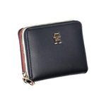 Tommy Hilfiger Sleek Blue Multipurpose Wallet with Zip Closure TO-27148