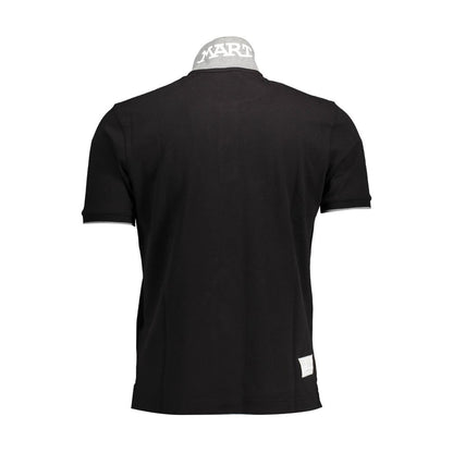 La Martina Black Cotton Polo Shirt