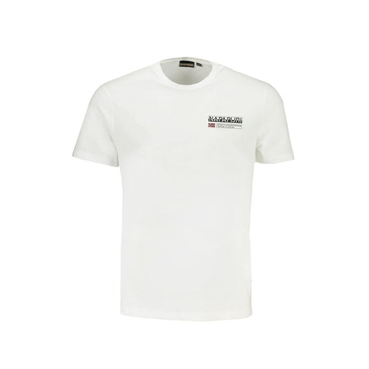 Napapijri White Cotton T-Shirt NA-29506-L