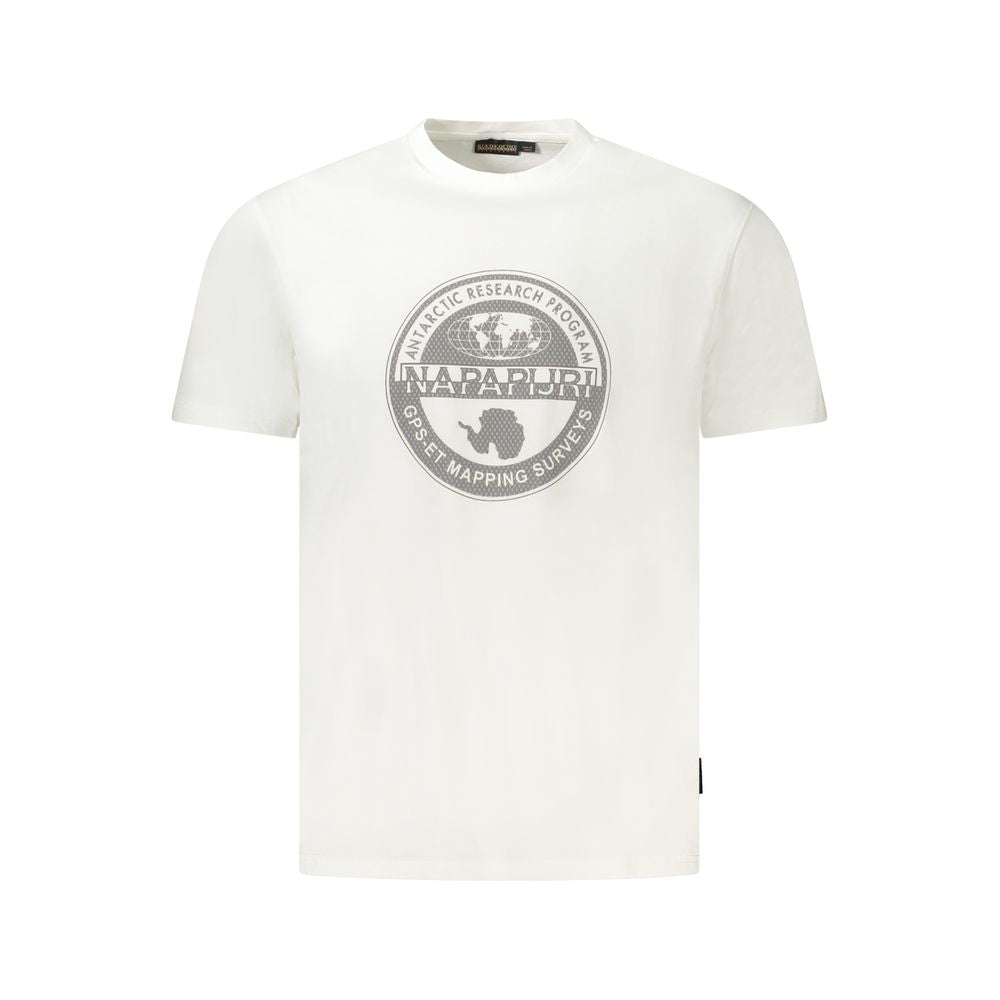 Napapijri White Cotton Men T-Shirt