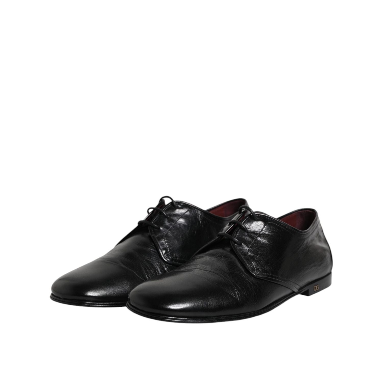 Dolce & Gabbana Black Leather Lace Up Derby Dress Formal Shoes