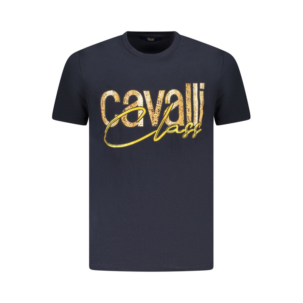 Cavalli Class Blue Cotton Men T-Shirt