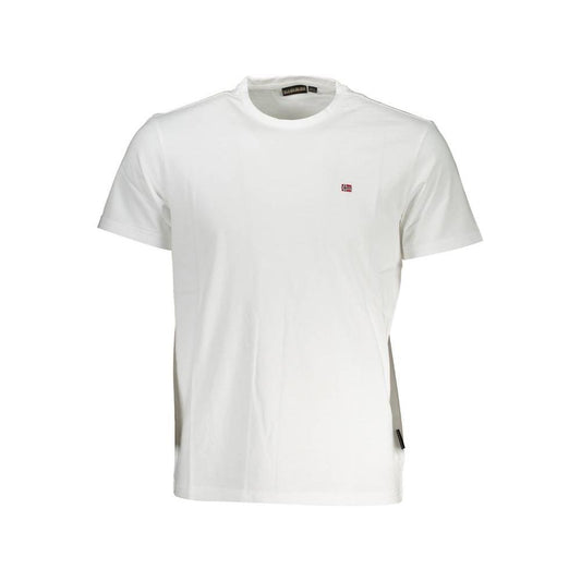 Napapijri White Cotton Men T-Shirt NA-37114-S