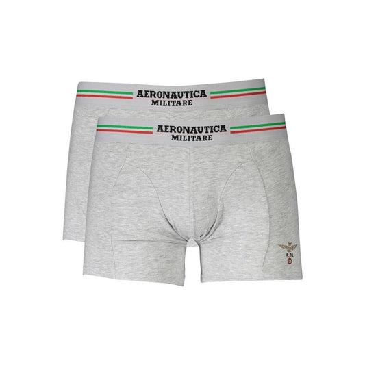 Aeronautica Militare Brown Cotton Men Boxer