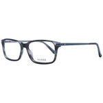 Guess Gray Men Glasses Frame in acetate and metal, rectangle style, full-rim design, lenses width 55mm, includes branded case.