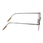 Side view of Ermenegildo Zegna Gray Men Glasses Frame in titanium with full-rim design and adjustable temples.