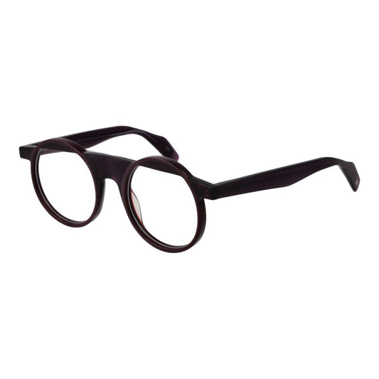 Yohji Yamamoto Purple Unisex Glasses Frame in acetate with full-rim panto style, purple color, size 49-21-148.
