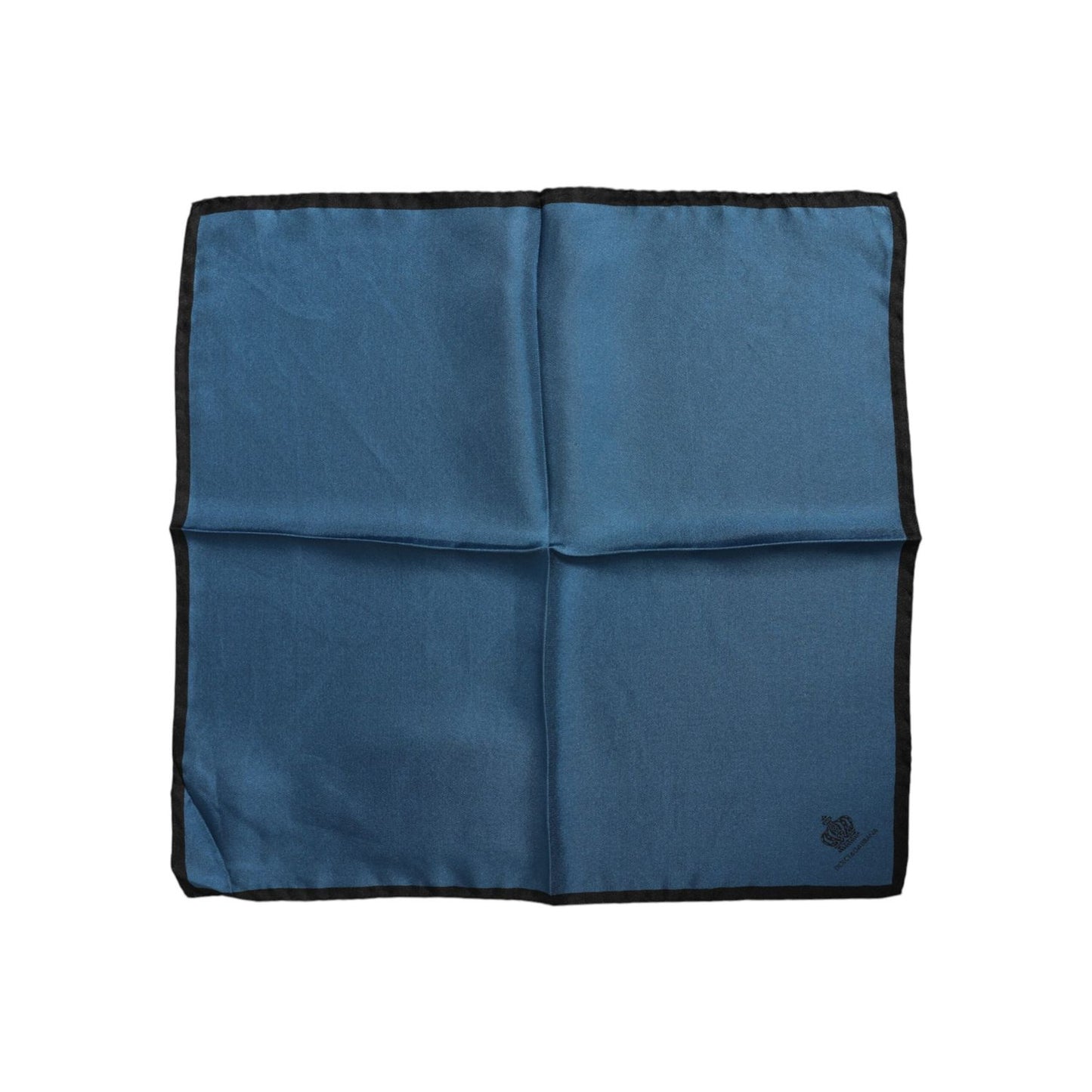Dolce & Gabbana Blue DG Crown Silk Square Men Foulard Scarf