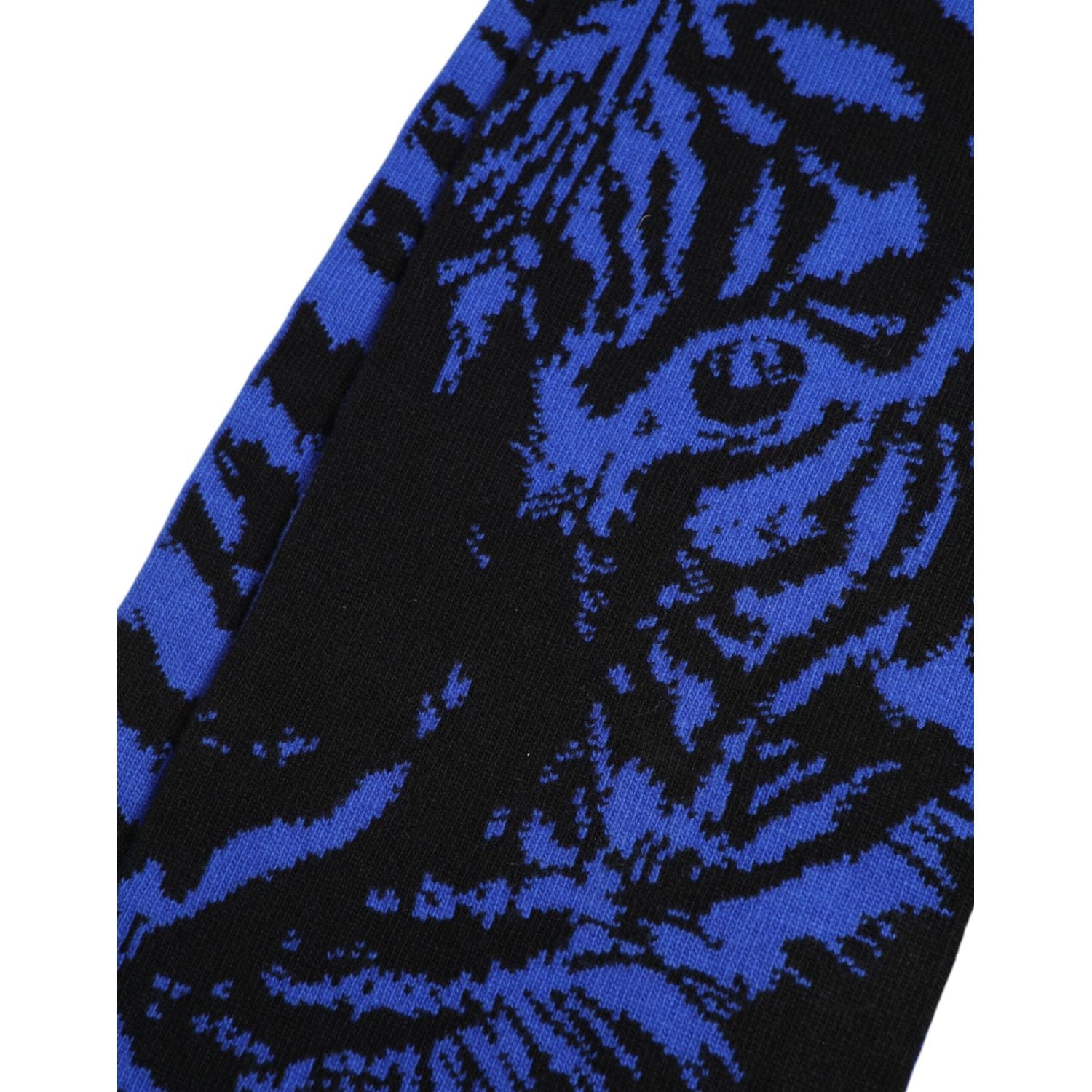 Dolce & Gabbana Blue Black Logo Neck Warmer Wrap Shawl Scarf