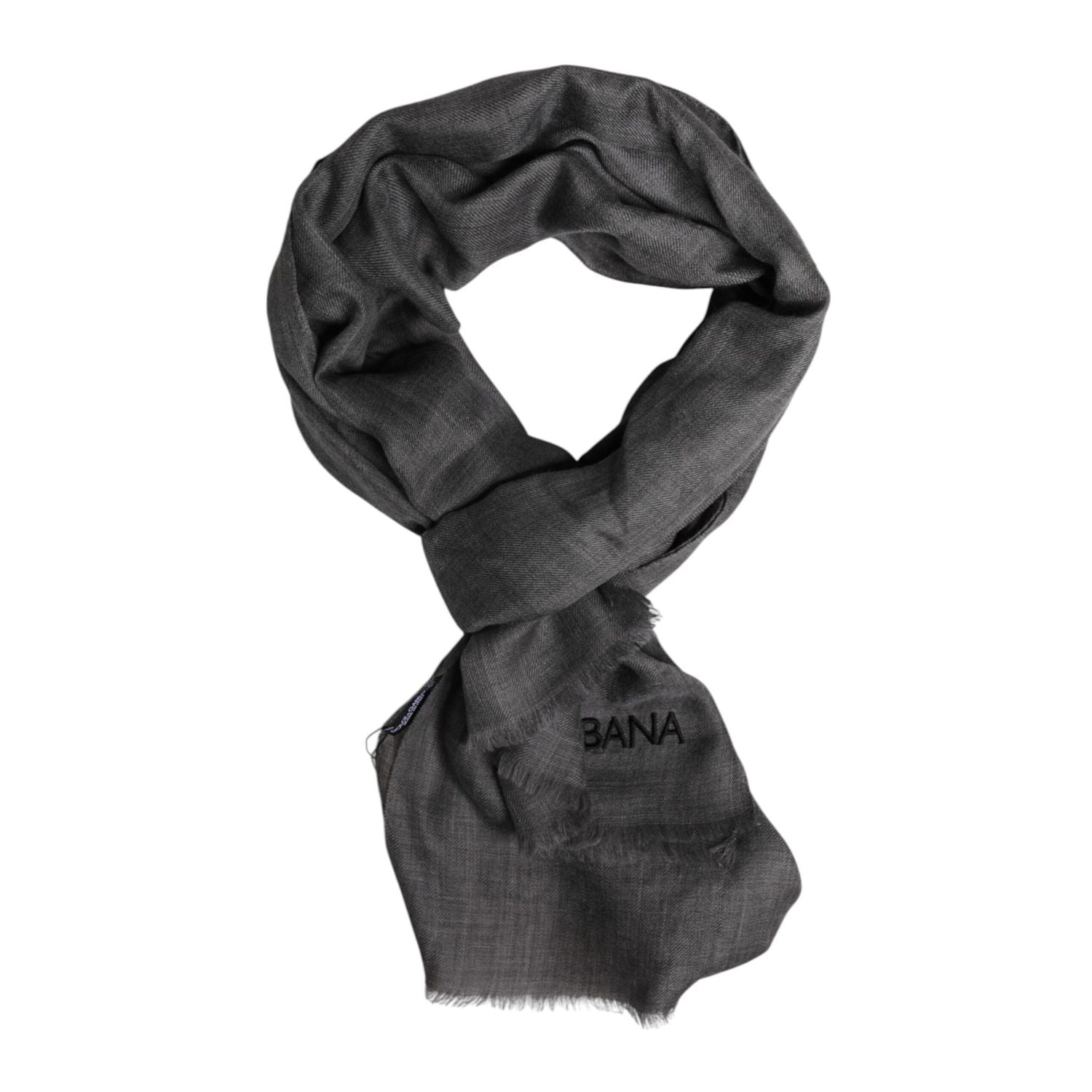 Dolce & Gabbana Gray Logo Print Neck Warmer Wrap Shawl Scarf
