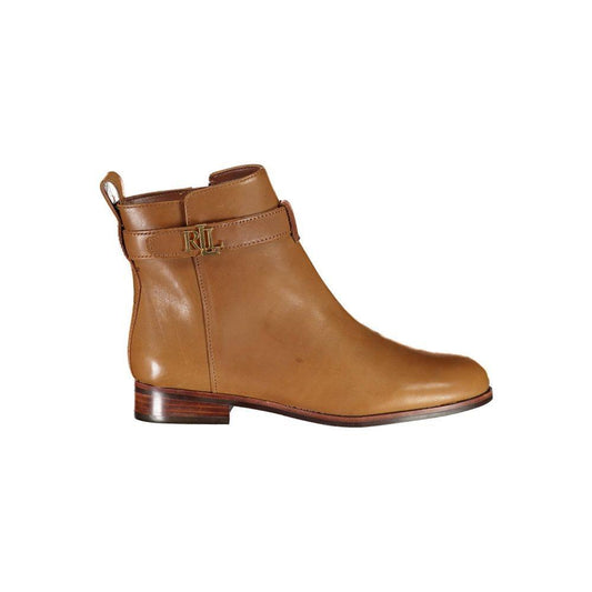Ralph Lauren Brown Leather Women Boot RA-15759-EU40/US10