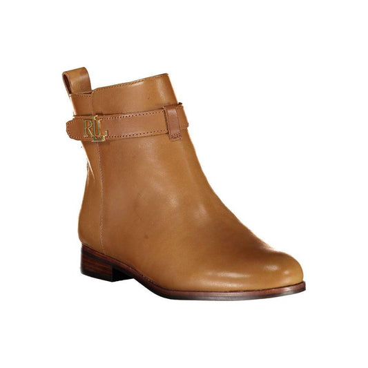 Ralph Lauren Brown Leather Women Boot RA-15759-EU40/US10