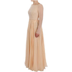 Dolce & Gabbana Beige Silk Ball Gown Full Length Dress NOC10161-1