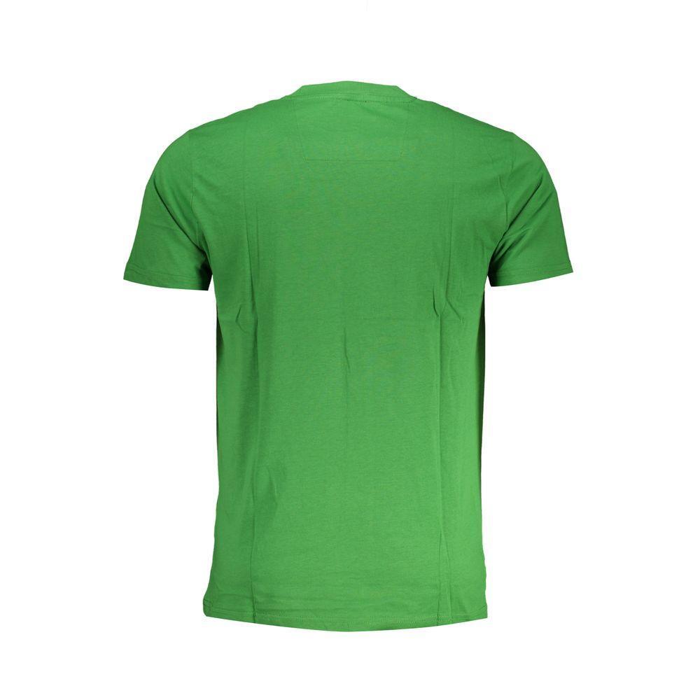 Cavalli Class Green Cotton T-Shirt CA-28583-XL