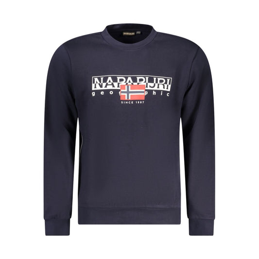 Napapijri Blue Cotton Men Sweater