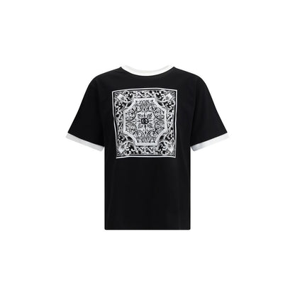 Dolce & Gabbana Black Cotton T-Shirt