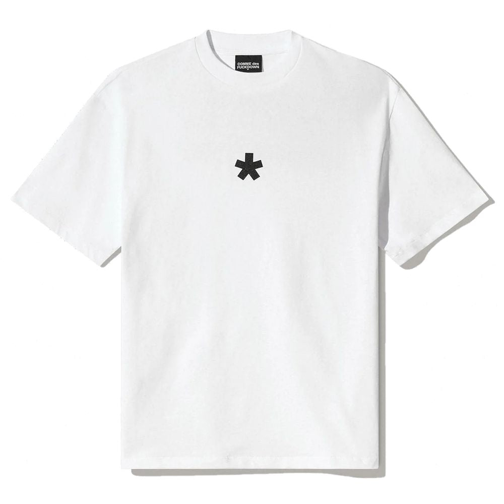 Comme Des Fuckdown White Cotton Tops & T-Shirt CO-13590-M