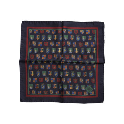 Dolce & Gabbana Multicolor Medals Square Foulard Scarf