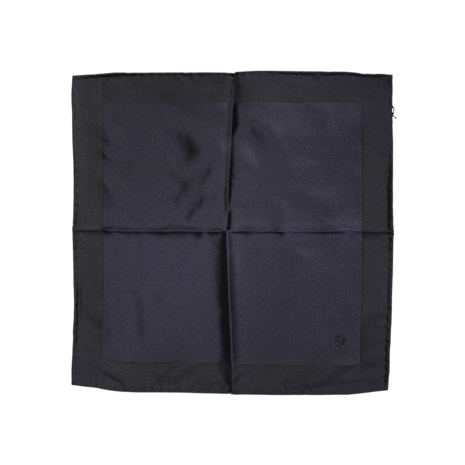 Dolce & Gabbana Dark Blue Silk Square Men Foulard Scarf