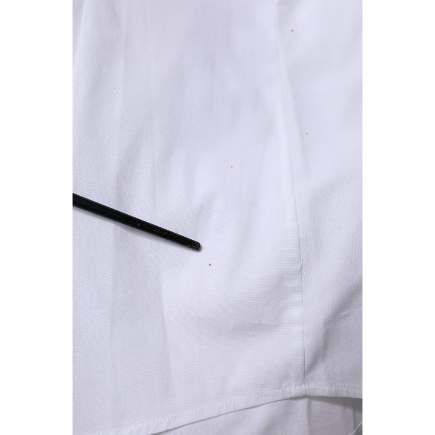 Dolce & Gabbana White Cotton Collared Long Sleeves Shirt Top