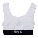 Comme Des Fuckdown White Cotton Tops & T-Shirt CO-15677-IT36|XXS