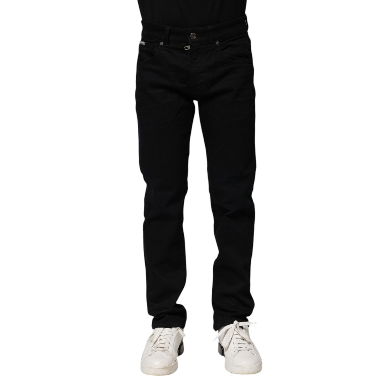 Dolce & Gabbana Black Cotton Skinny Denim Jeans