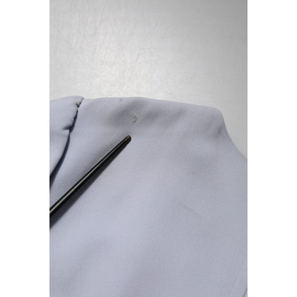 Dolce & Gabbana Gray Viscose ShortSleeve Sheath Midi Dress