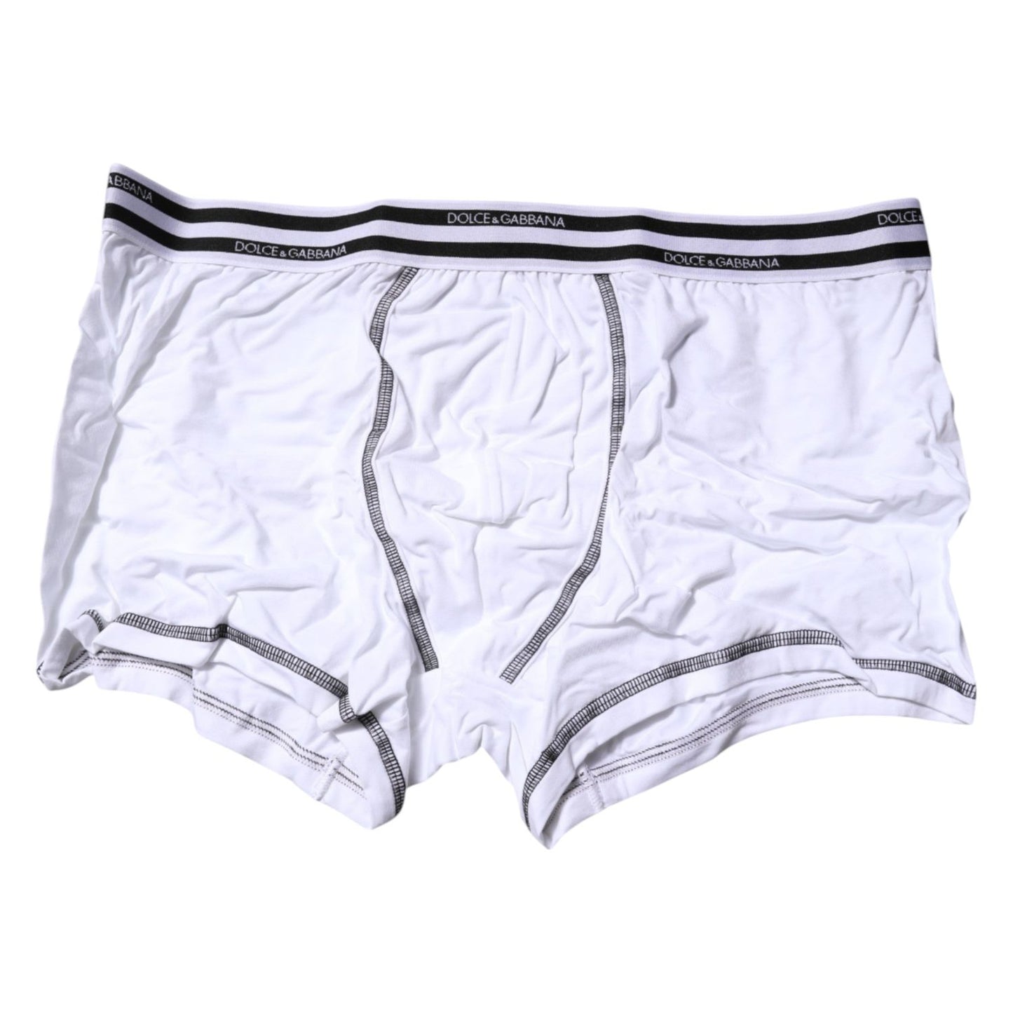 Dolce & Gabbana White Cotton Stretch Regular Boxer Underwear BIK1568-7
