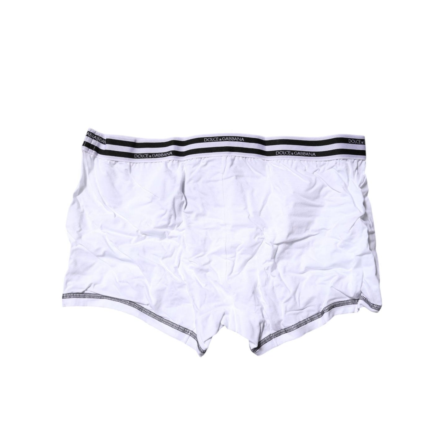 Dolce & Gabbana White Cotton Stretch Regular Boxer Underwear BIK1568-7