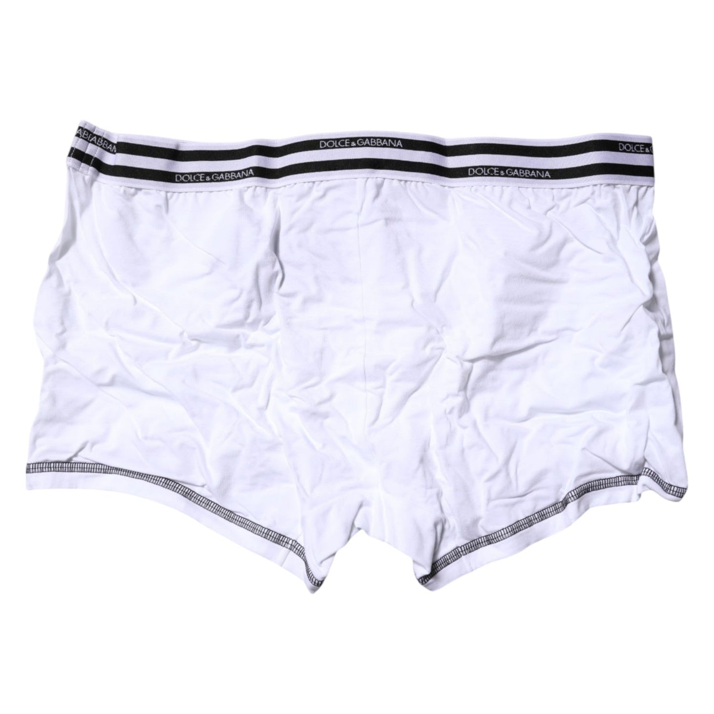 Dolce & Gabbana White Cotton Stretch Regular Boxer Underwear BIK1568-7