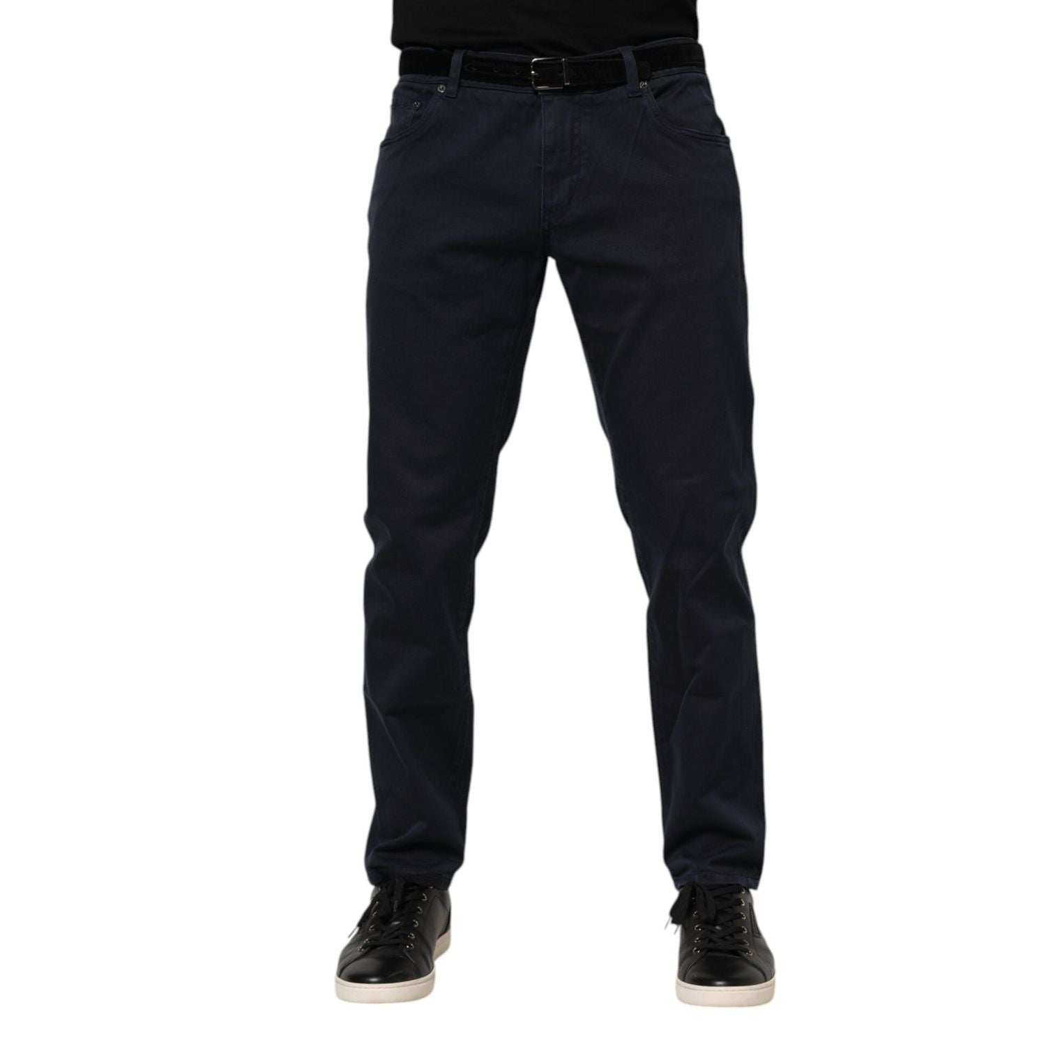 Dolce & Gabbana Blue Cotton Tapered Denim Jeans