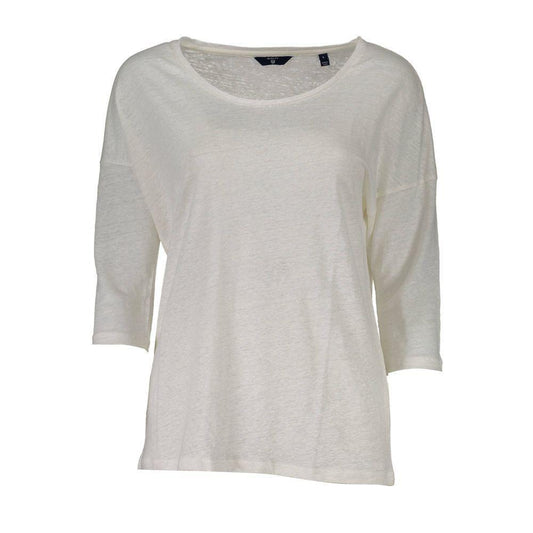 Gant White Linen Tops & T-Shirt