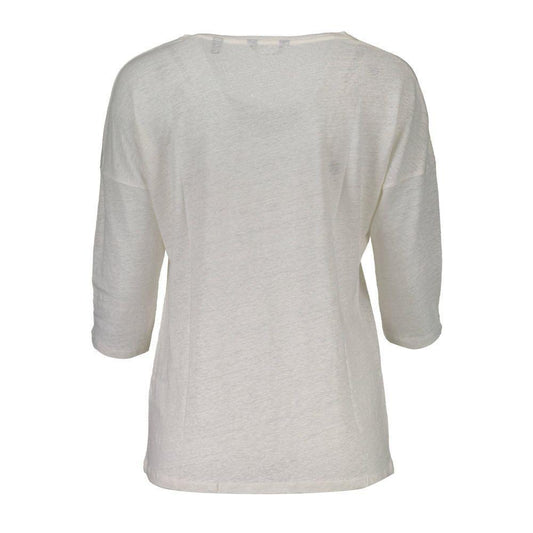 Gant White Linen Tops & T-Shirt