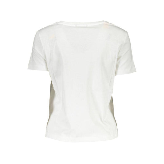 Guess Jeans White Cotton Tops & T-Shirt