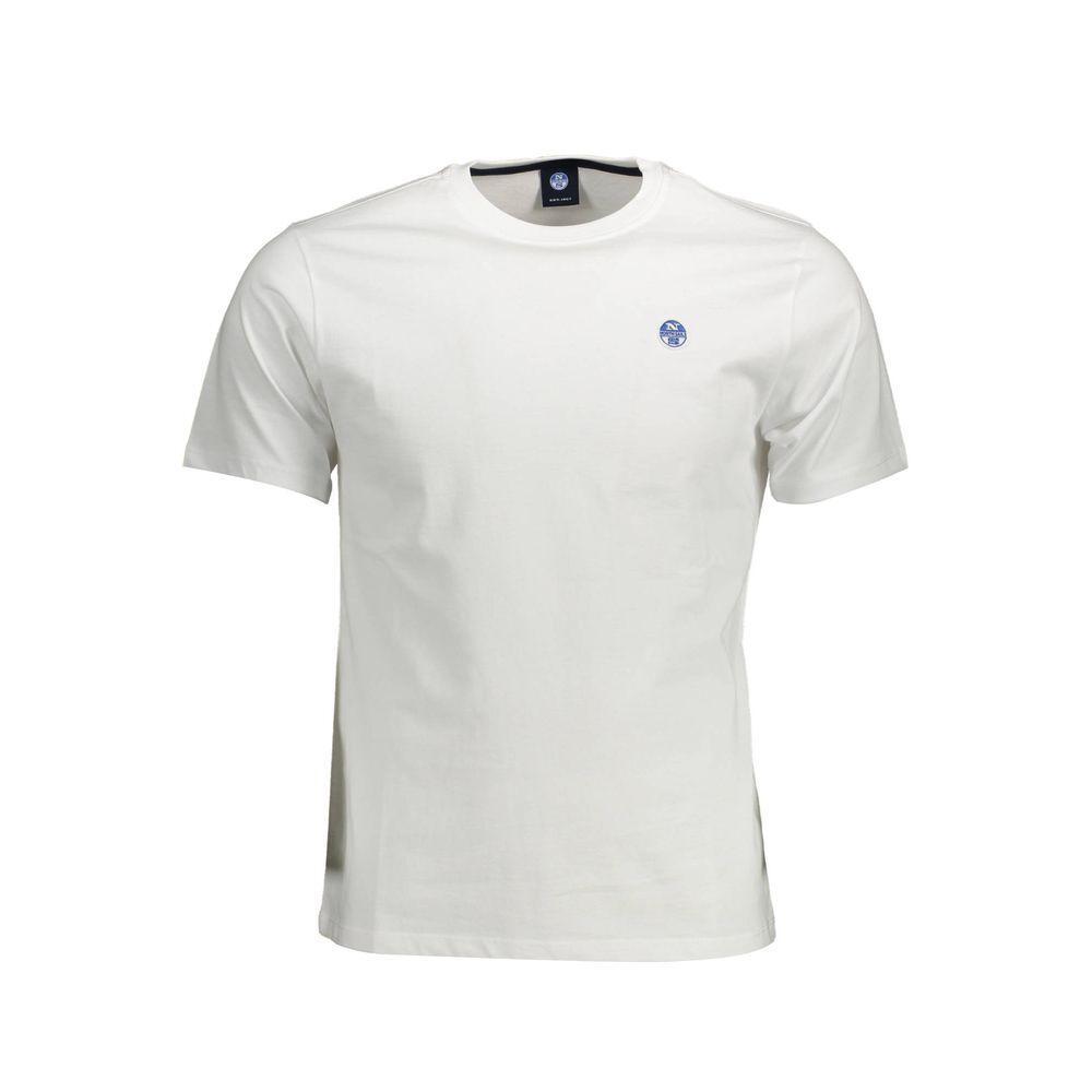 North Sails White Cotton T-Shirt NO-10775-XL