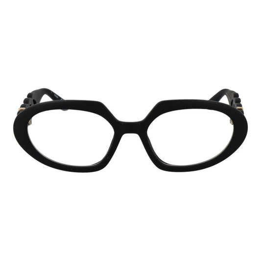 Guess Black Women Glasses Frame with full-rim oval design, plastic material, and demo lenses includes branded case.