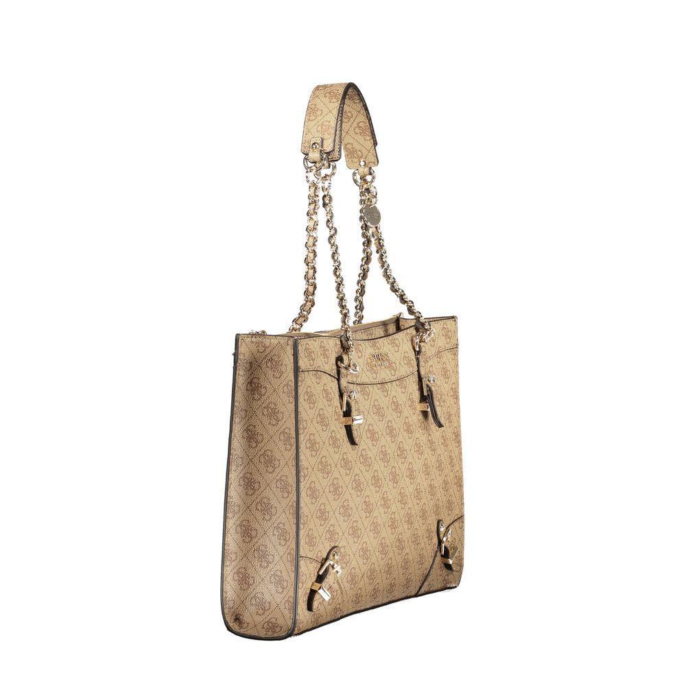 Guess Jeans Beige Polyethylene Handbag GU-18468