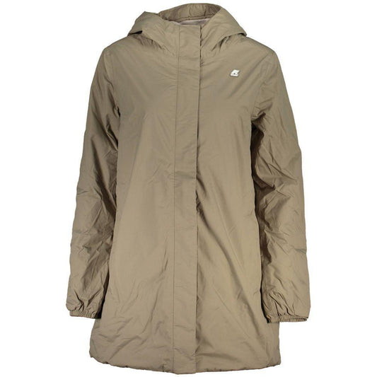 K-WAY Beige Polyester Jackets & Coat KW-22210-M