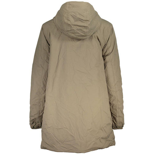 K-WAY Beige Polyester Jackets & Coat KW-22210-M