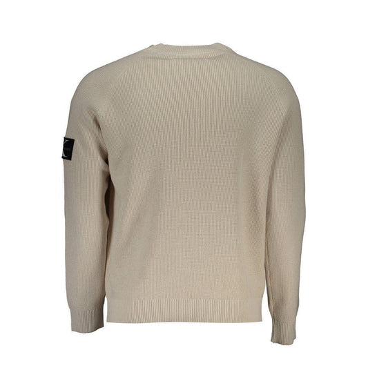 Calvin Klein Beige Cotton Sweater CA-22654-L